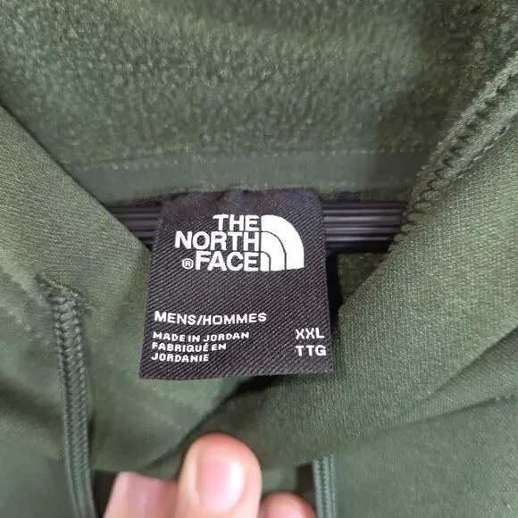 The North Face Hoodie Mens XXL Sweatshirt Pullover Logo Green Winter Cold Fall - Picture 9 of 12